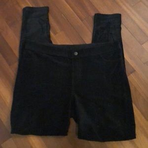 Corduroy black leggings